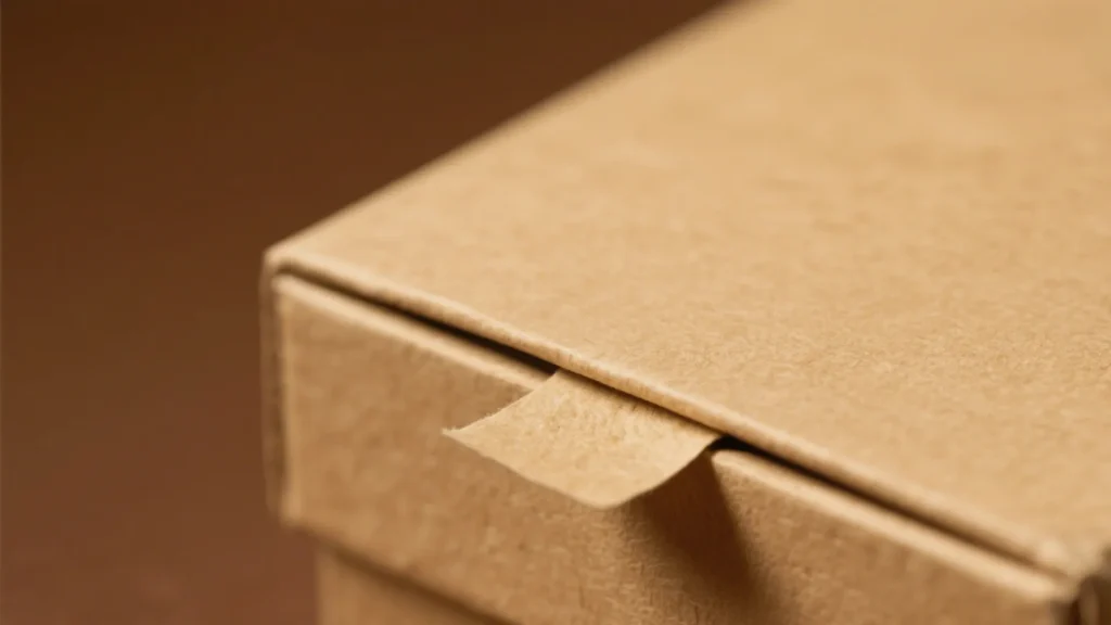 brown cardboard jewelry box side view