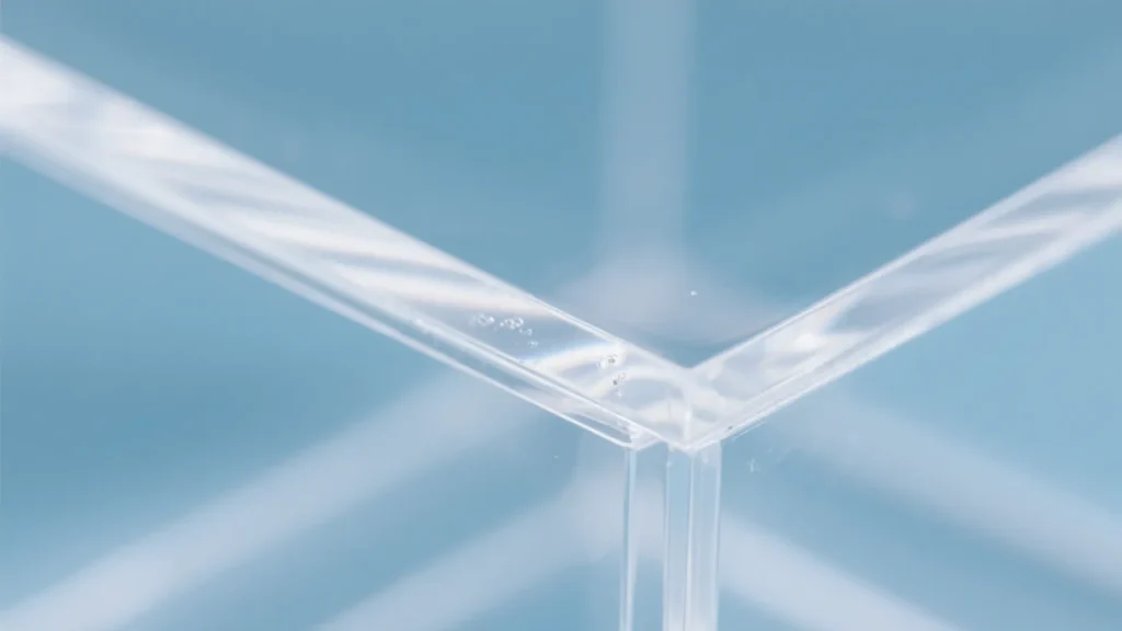 clear acrylic jewelry box corner detail