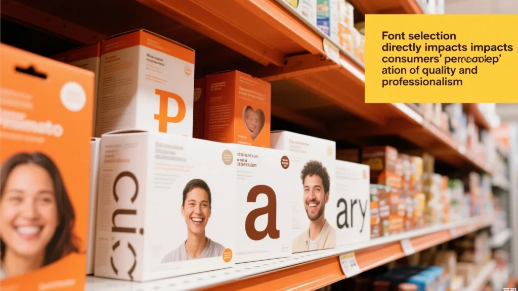 different fonts various packaging