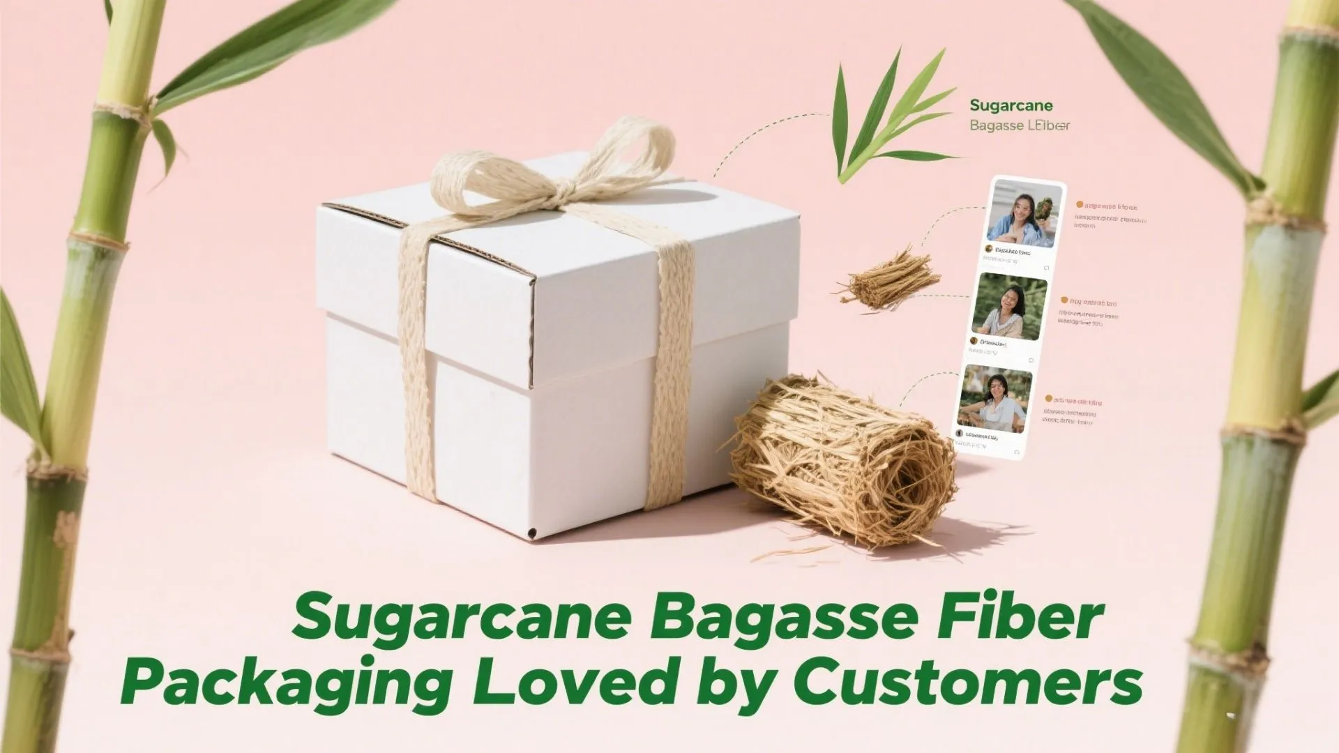 eco bamboo material for white paper box