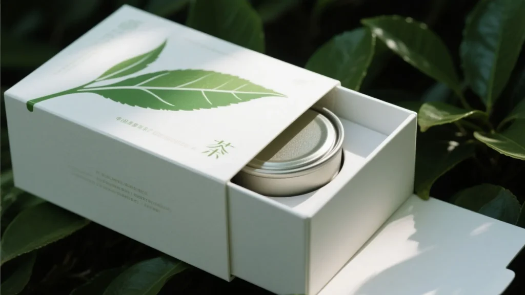eco green white paper box packaging