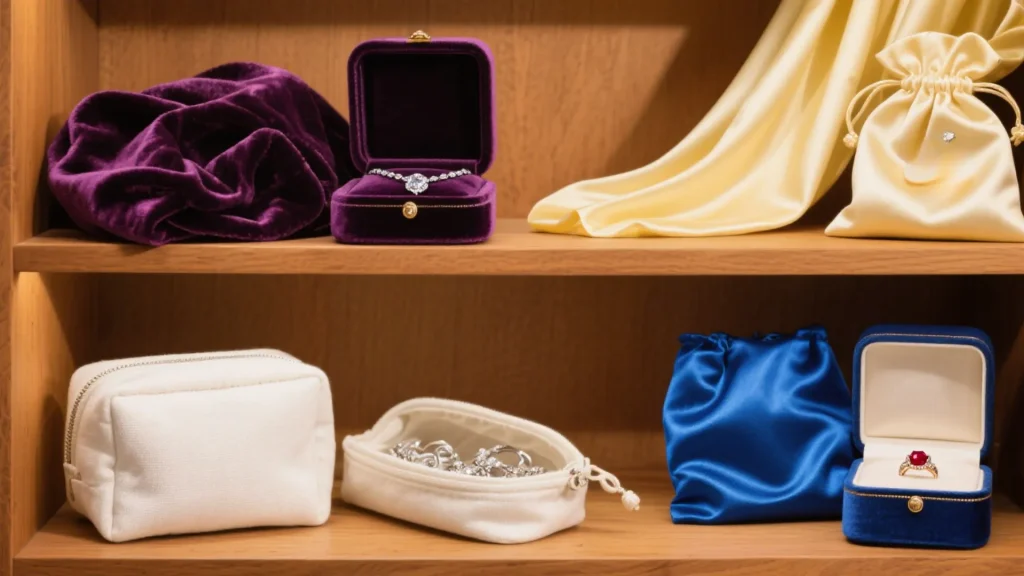 multi level jewelry box with various accessories