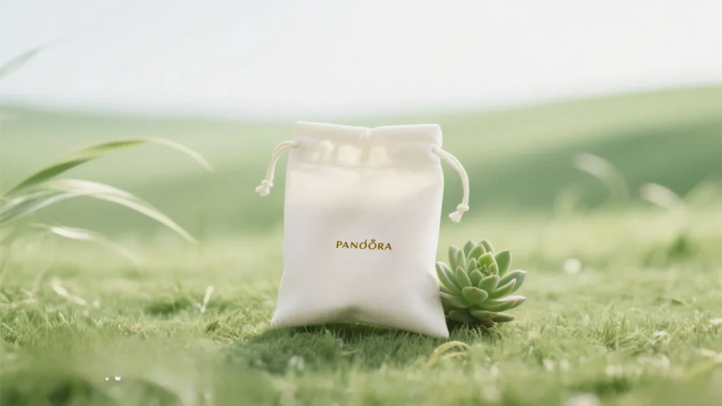 sustainable packaging pandora jewelry pouch