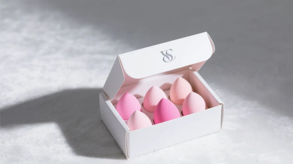 white paper box for cosmetic tools