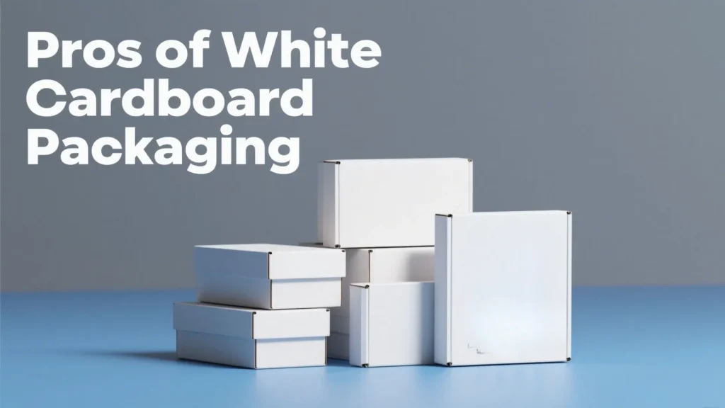 white paper boxes