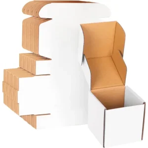 جعبه‌های حمل و نقل راه راه سفید | بسته‌بندی جواهرات سفارشی – Richpack - جعبه حمل و نقل سفید