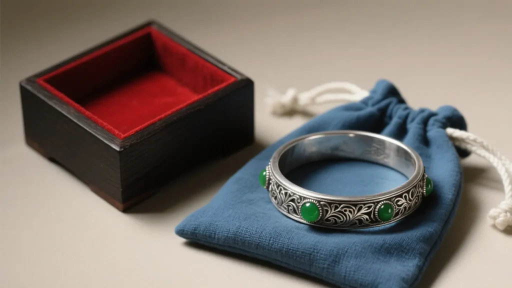 bracelet in richpack velvet bag and box