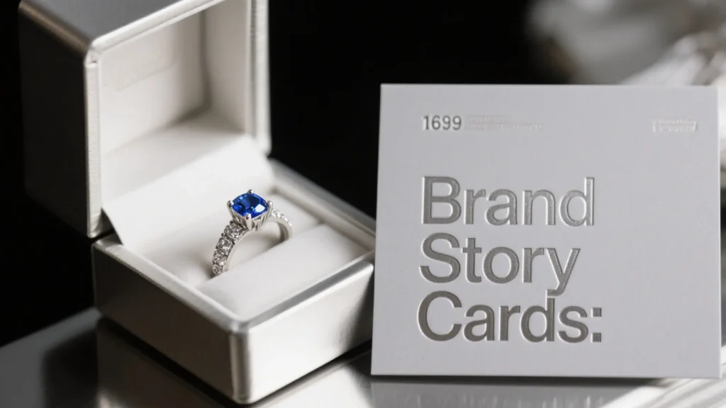 30+ Jewelry Packaging Ideas to Elevate Your Brand (2025) - brand story card