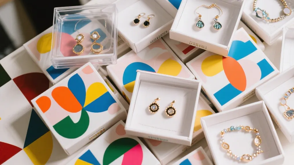 colorful jewelry boxes with offset printing details