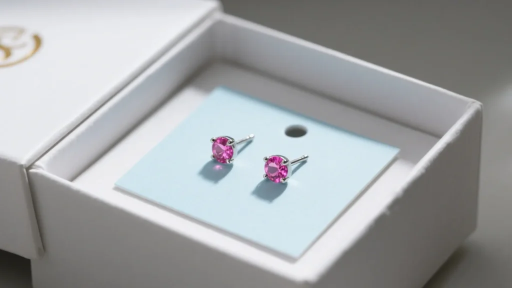 earrings in white richpack jewelry box
