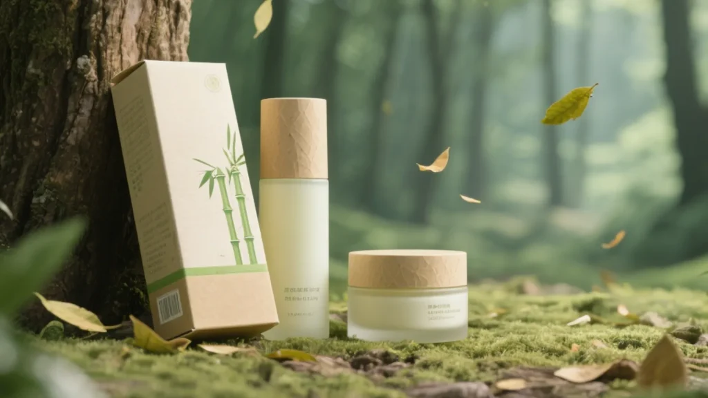 eco friendly cosmetic packaging in nature