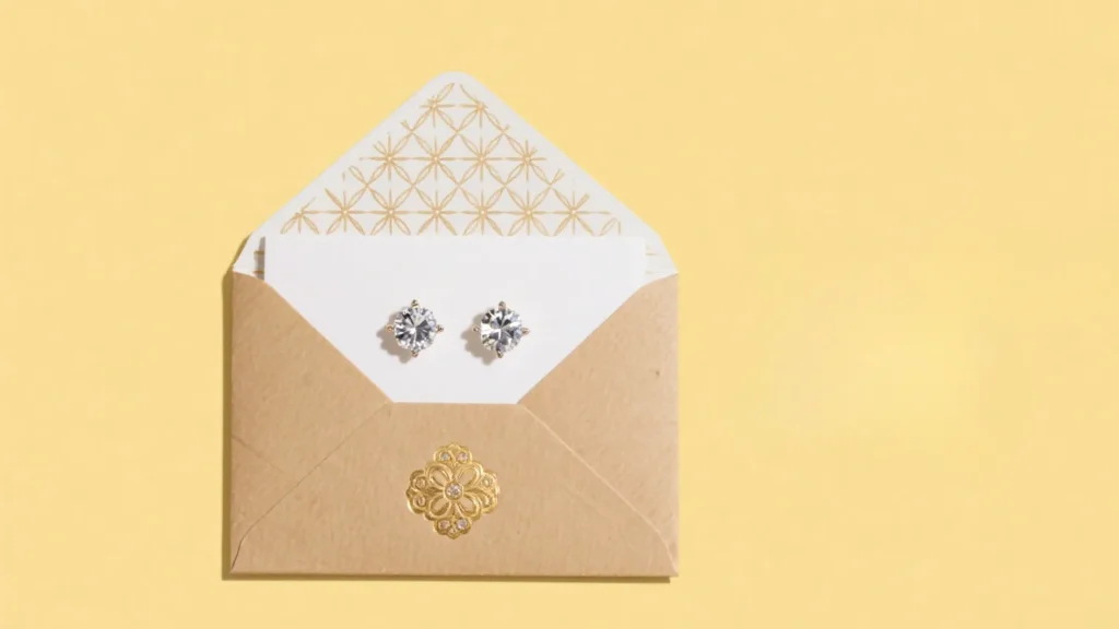 envelope with earrings