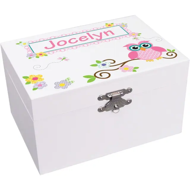 Jewelry Box with Name – Custom White Wooden Jewelry Box | Richpack - jewelry box with name 3