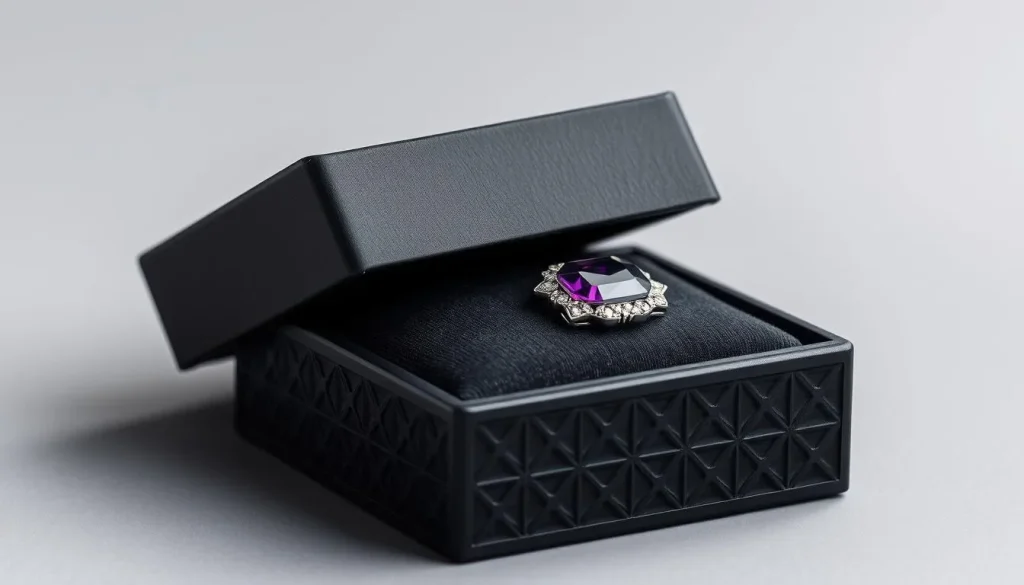 jewelry ring box offset printing textured finish