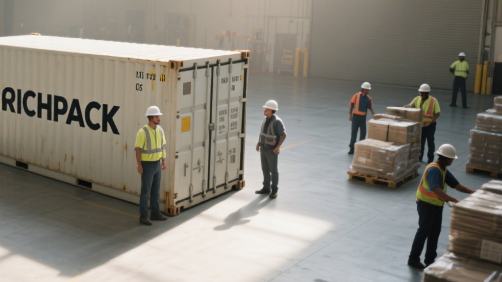 logistics warehouse distribution center with truck