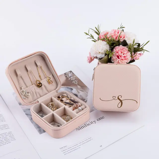 Engraved Travel Jewelry Case: Personalized Elegance Wherever You Go - monogram jewelry box 2