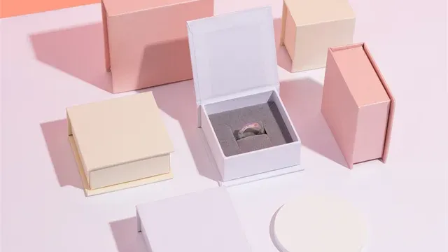 pastel pink jewelry box with ring