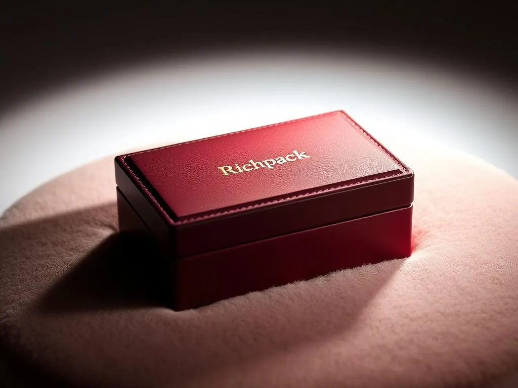 red richpack jewelry box leather