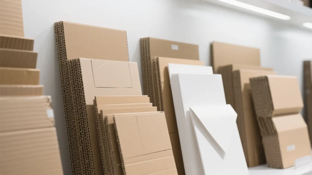 stacked paperboard boxes for jewelry retail