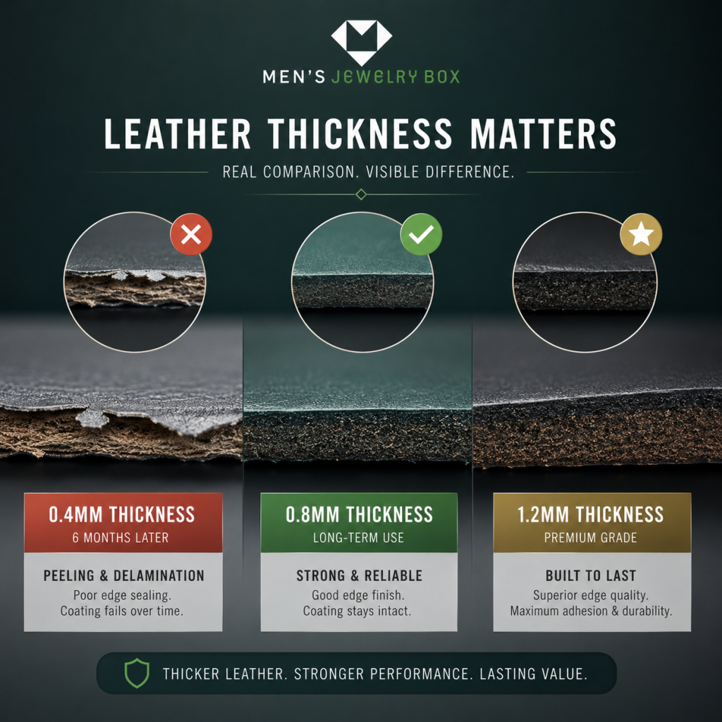 What Is a Men's Jewelry Box Made Of? - Leather and Leatherette
