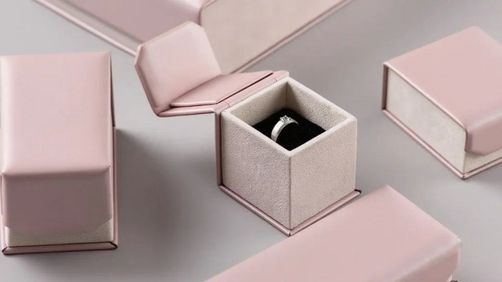 Richpack magnetic closure box pink leather