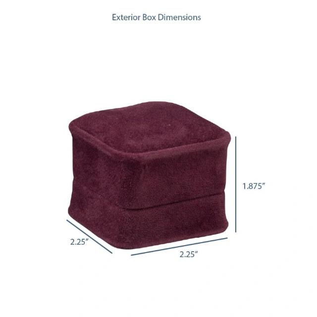 Burgundy Suede Earring Box | Custom Jewelry Packaging – Richpack - Suede Earring Box 4