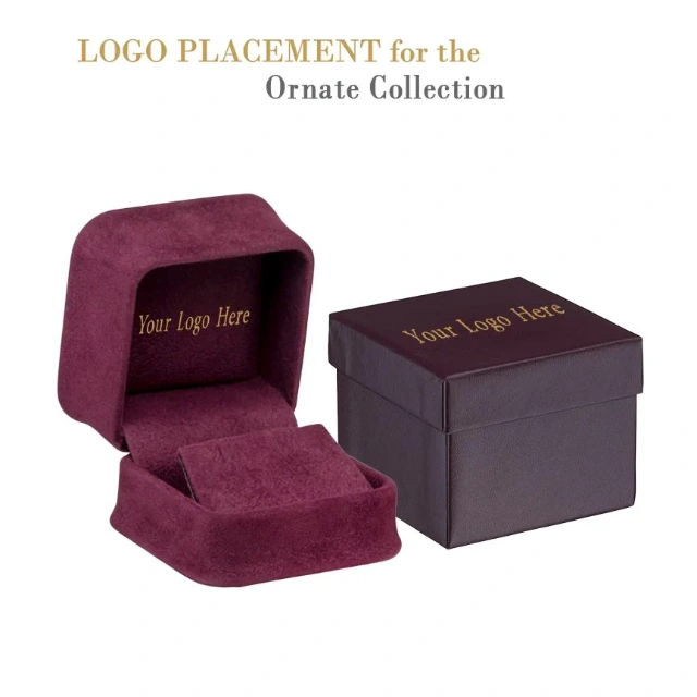 Burgundy Suede Earring Box | Custom Jewelry Packaging – Richpack - Suede Earring Box 5
