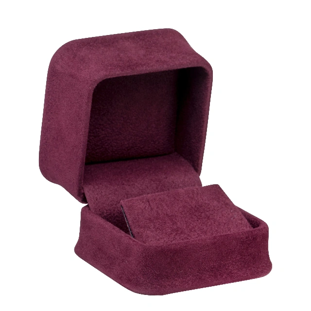 Burgundy Suede Earring Box | Custom Jewelry Packaging – Richpack - Suede Earring Box