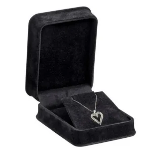 Black Suede Ring Box | Custom Jewelry Packaging – Richpack - Suede Pendant Earring Box 3