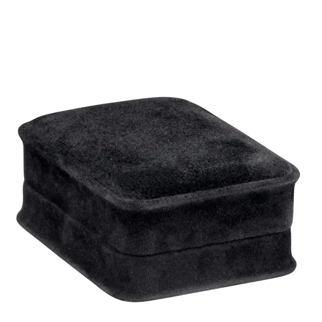 Black Suede Ring Box | Custom Jewelry Packaging – Richpack - Suede Pendant Earring Box 4