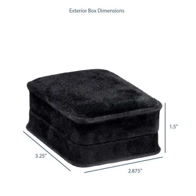Black Suede Ring Box | Custom Jewelry Packaging – Richpack - Suede Pendant Earring Box 6