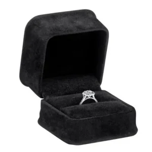 Black Suede Ring Box | Custom Jewelry Packaging – Richpack - Suede Ring Box 2