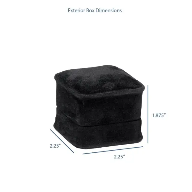 Black Suede Ring Box | Custom Jewelry Packaging – Richpack - Suede Ring Box 5