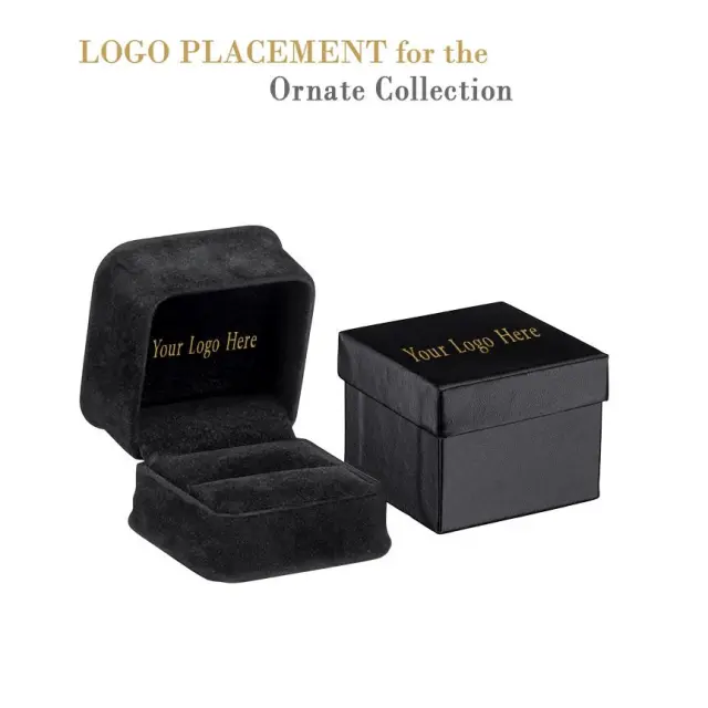 Black Suede Ring Box | Custom Jewelry Packaging – Richpack - Suede Ring Box5