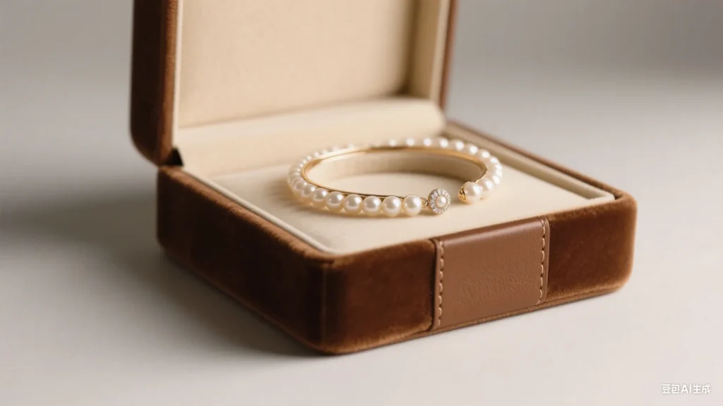 brown velvet bracelet box