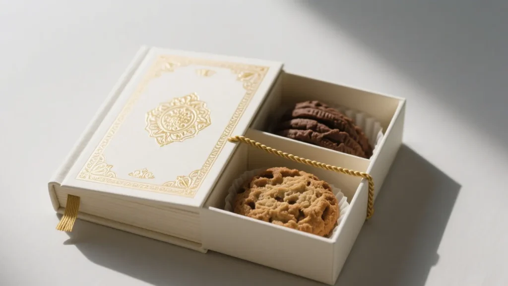 cookie paper gift box packaging with compartments