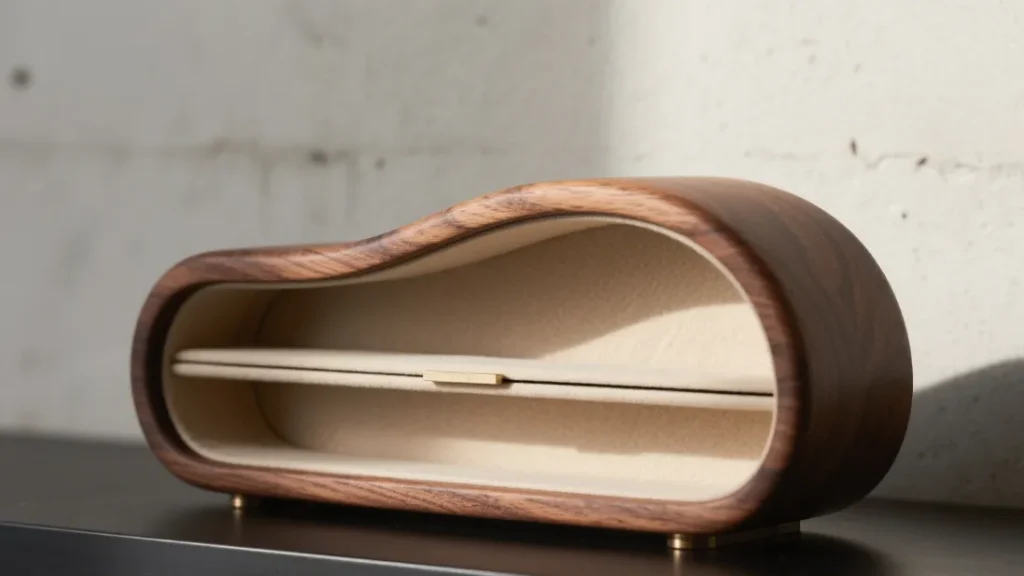 curved shape wooden jewelry box