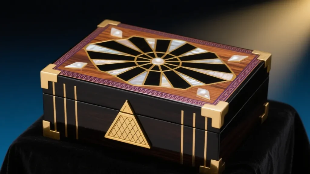 decorative pattern wooden jewelry box