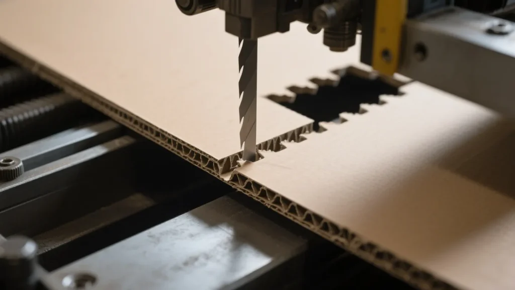 die cutting jewelry box slotting process