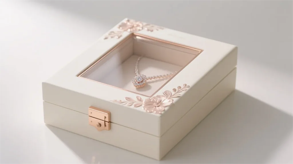 die cutting white jewelry box