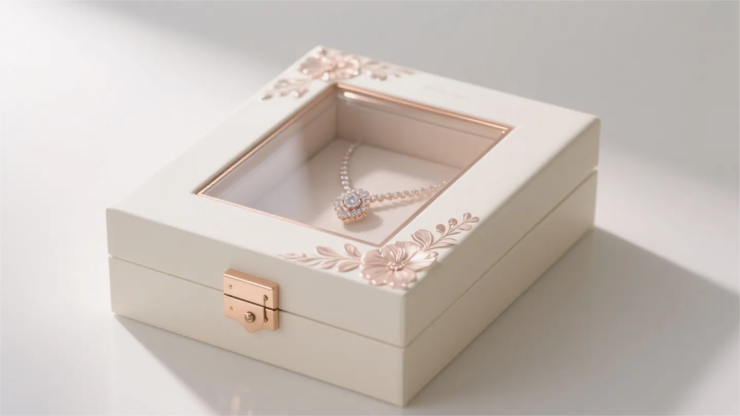 Magnetic closure jewelry box with bracelet