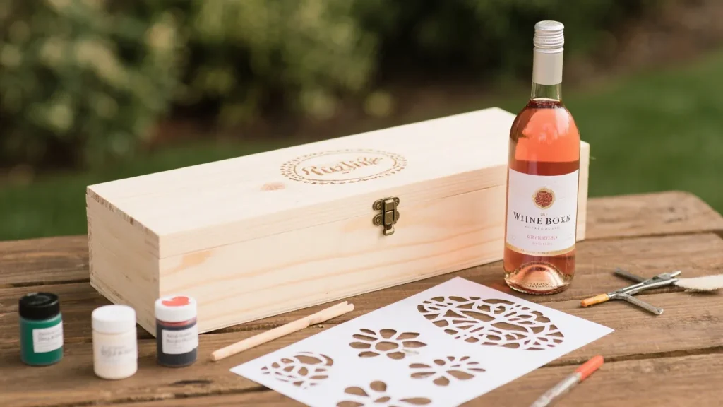 diy friendly wine gift box kit