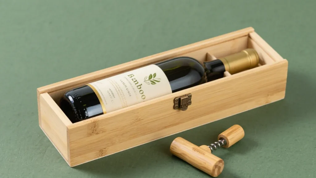 eco friendly bamboo wine gift box