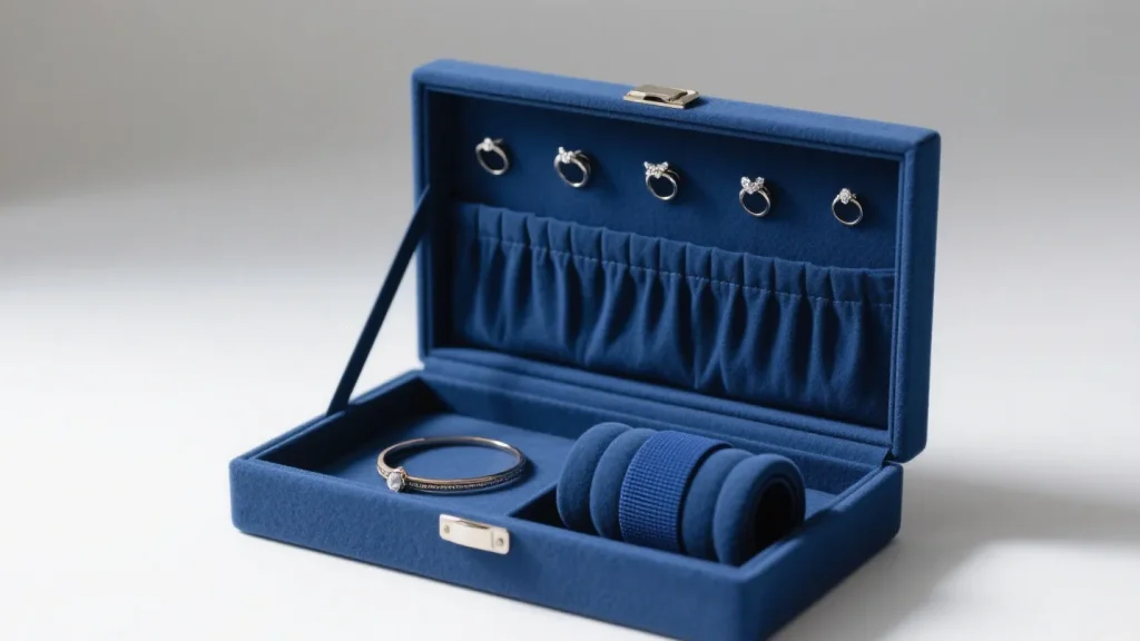 foam inserts bracelet jewelry box blue velvet