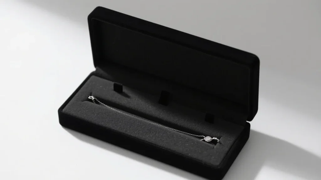 foam inserts bracelet jewelry box sleek black
