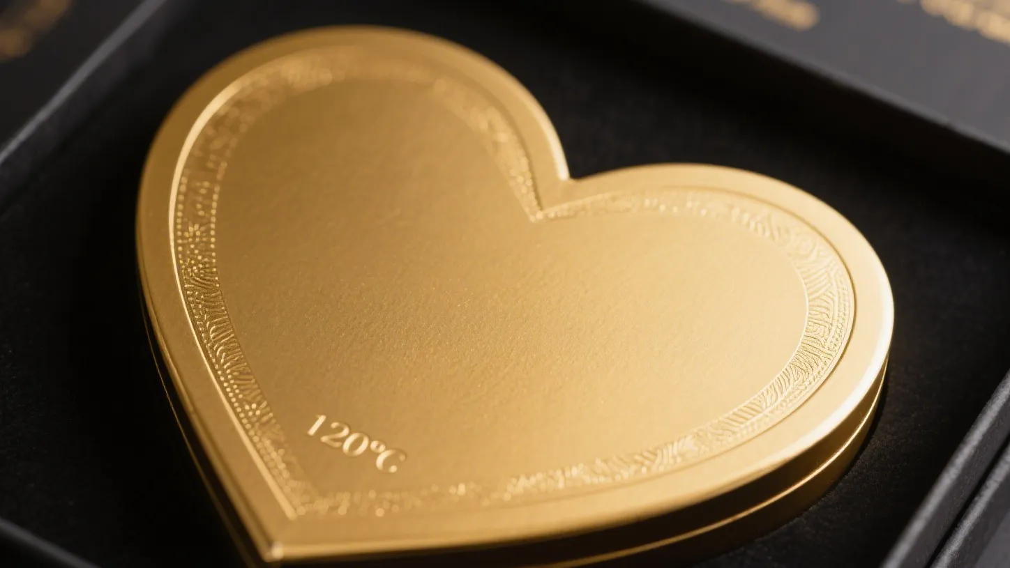 gold heart jewelry box luxury finish
