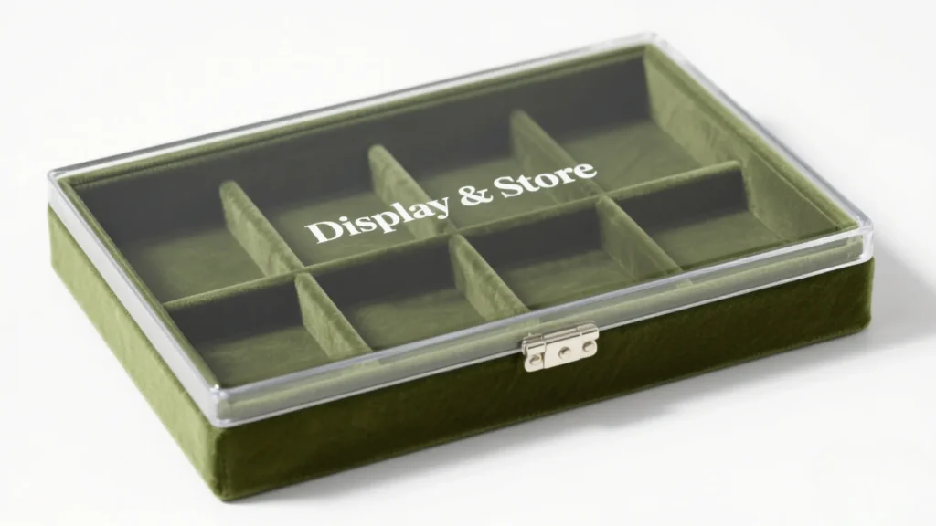 green velvet multi slot box