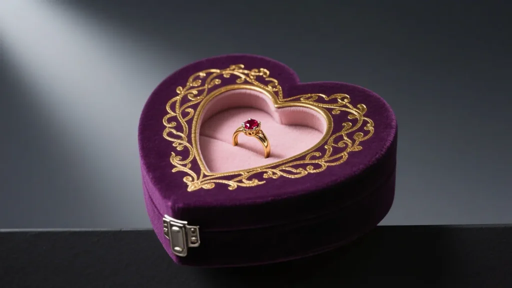 luxury heart jewelry box for proposal