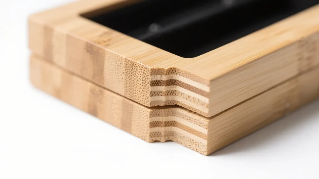 men jewelry box natural wood layered structure