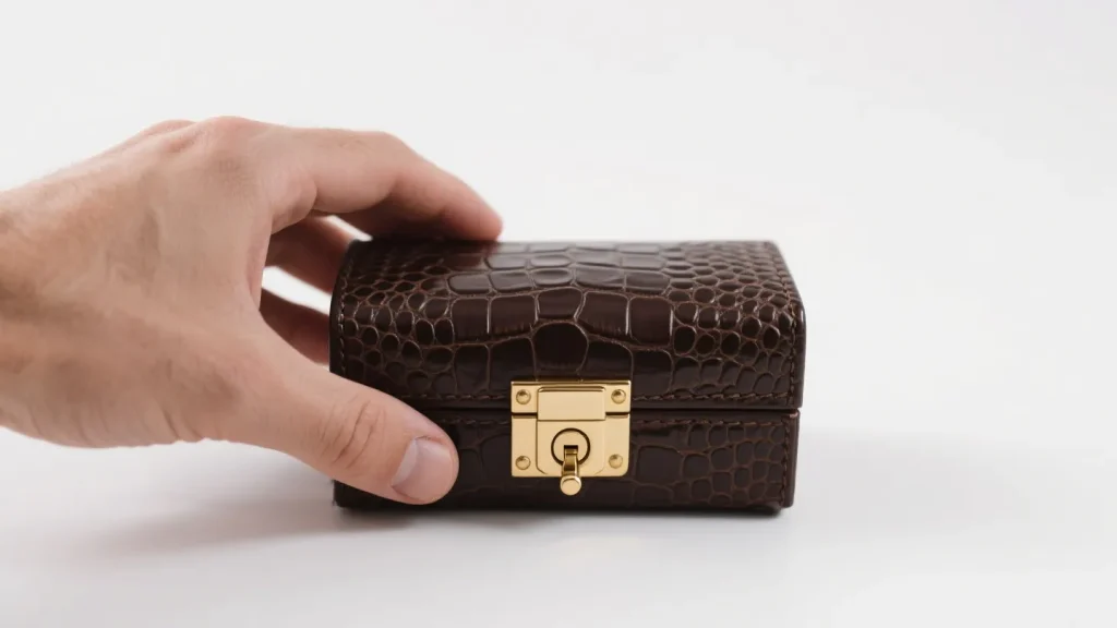 men jewelry box small leather storage case